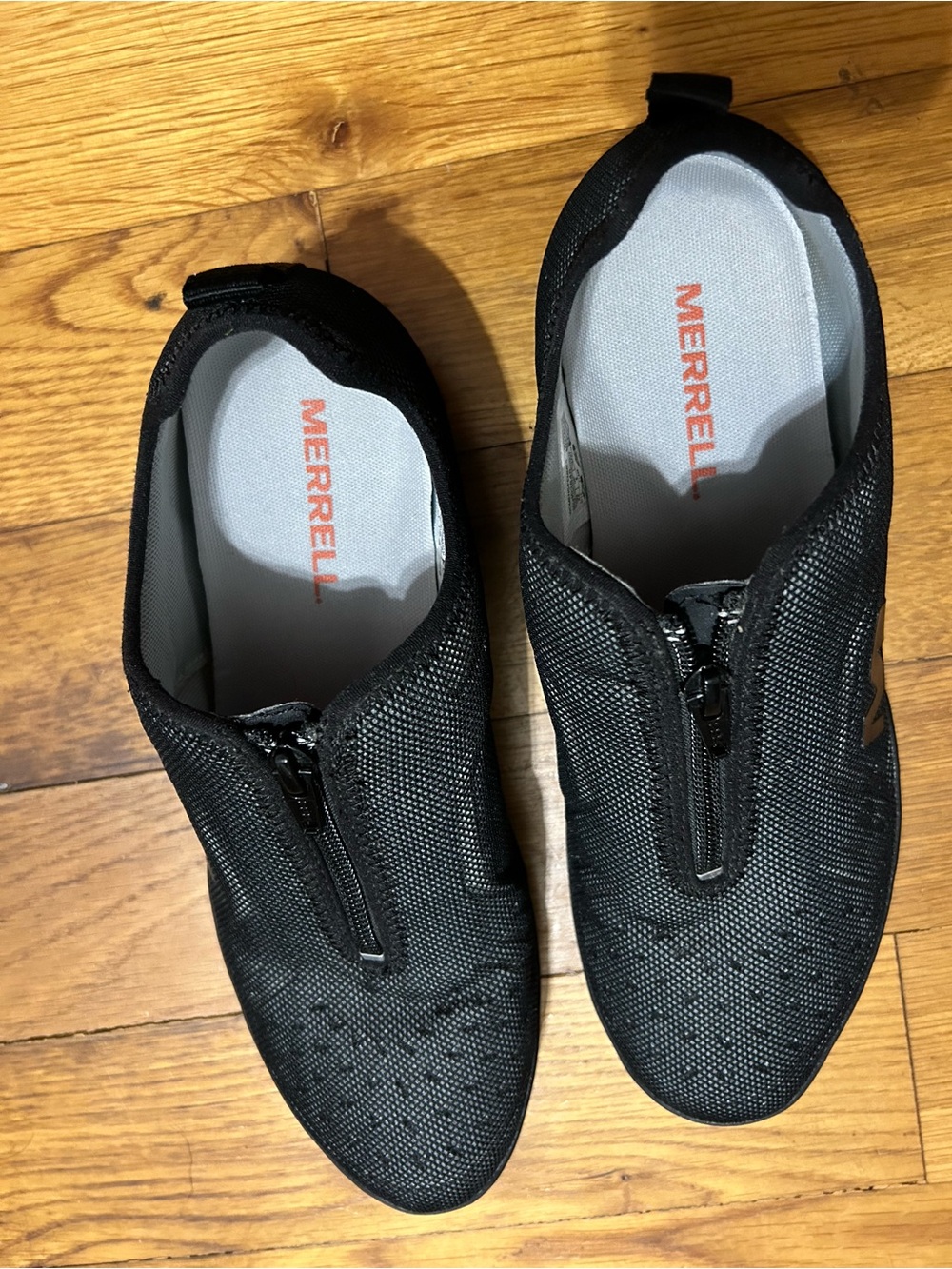 Merrell Women's Civet Zip Perforated Mesh Sneaker Sz 8.5 Light Comfort Black